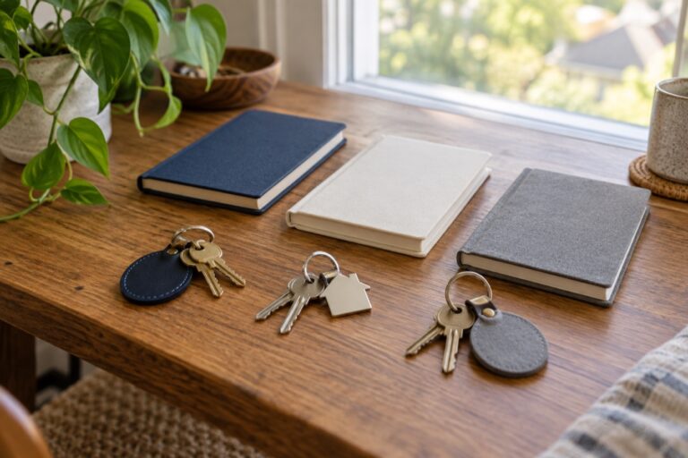 Separate property notebooks and sets of rental keys